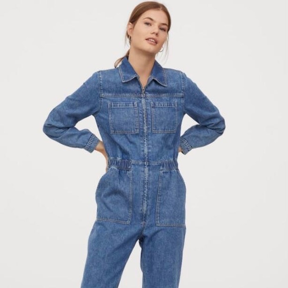 H&M Pants & Jumpsuits Hm Conscious Denim Jumpsuit Poshmark